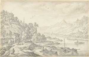 Imaginary Rhine View by Herman Saftleven