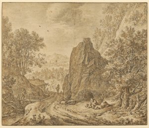 Mountain Landscape with Figures
