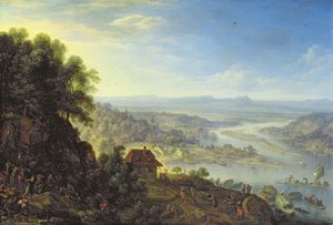 The Rhein Valley near Erbach in Rheingau