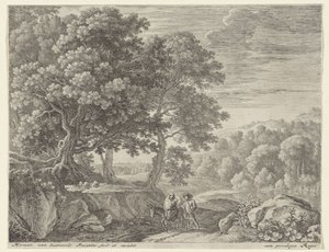 Holy Family with Donkey and Cherubs by Herman van Swanevelt