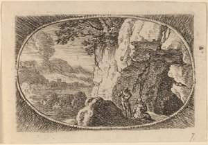 Man and Woman at the Mouth of a Cave by Herman van Swanevelt