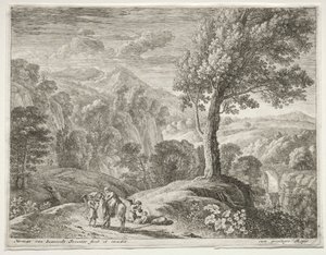 The Large Tree and the Cascade, c1652-1654 by Herman van Swanevelt