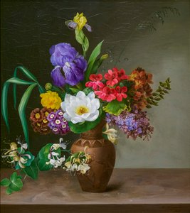 A Vase in the Greek Style with Iris, Lilac