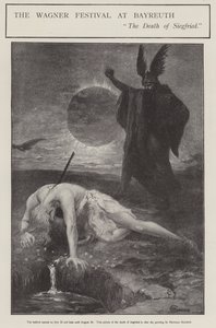 The Wagner Festival at Bayreuth: the Death of Siegfried by Hermann (after) Hendrich