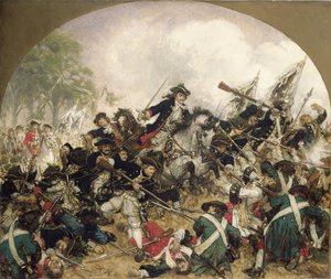 The Old Dessauer in the Battle of Turin by Hermann Joseph Wilhelm Knackfuss