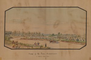 Camp of the Peace Commissioners at Medicine Lodge Creek, 1867