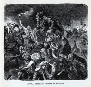 Attila after His Defeat at Soissons