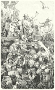 Cola di Rienzo Gives the People of Rome a New Constitution, 1347 by Hermann Vogel