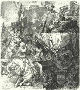 Duke Ulrich of Wuttemberg Humbles Himself Before the Holy Roman Emperor Charles V, 1548
