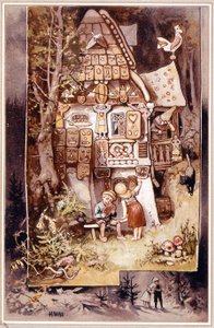 Hansel and Gretel, tale by Grimm - illustration by Hermann Vogel by Hermann Vogel