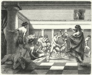 Spartan youths by Hermann Vogel