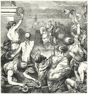 Titus Quinctius Flaminius Proclaims the Freedom of the Greek States, 196 BC by Hermann Vogel