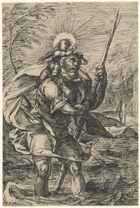 Saint Christopher (recto) by Hermann Weyer