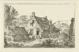 Farm with Standing Man and Seated Woman