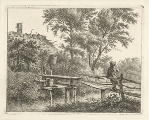 Man on Bridge by Hermanus Fock
