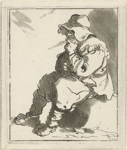 Man Sitting on Stone