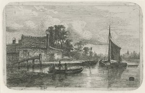 Sailing Ship by the Waterside