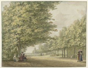 View in the Gardens of the Zandbergen Estate by Hermanus Numan