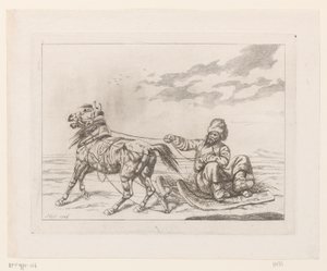 Cossack on a Sleigh by Hess