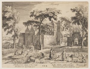 Nyenroy - Spring, from The Seasons, View of Castles in the Vicinity of Amsterdam by Hessel Gerritsz