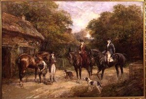 Halt at the Blacksmiths by Heywood Hardy
