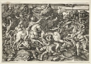 Combat Between Horsemen by Hieronymous Hopfer