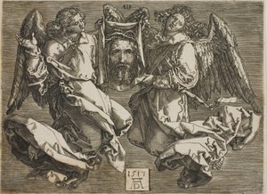 Sudarium Displayed by Two Angels