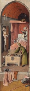 Death and the Miser. Around 1485/1490 by Hieronymus Bosch