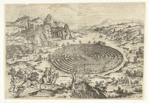 The Cretan Labyrinth by Hieronymus Cock
