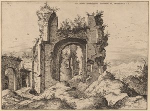 View of the Baths of Caracalla by Hieronymus Cock
