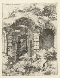 Sixth View of the Colosseum in Rome (Roman Ruins) by Hieronymus Cock