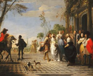 The Parable of the Prodigal Son - The Prodigal Son Leaving Home by Hieronymus Janssens