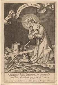 I Have a Baptism to be Baptized... by Hieronymus Wierix