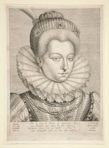 Portrait of Catherine Henriette de Balzac by Hieronymus Wierix