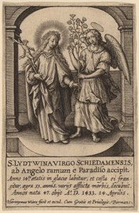 Saint Lydtwina Virgo Schiedamensis by Hieronymus Wierix