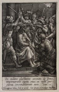 The Passion: The Crowning with Thorns by Hieronymus Wierix