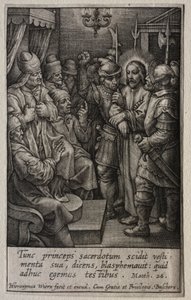 The Passion: Christ Before the High Priest by Hieronymus or Jerome Wierix