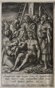 The Passion: Deposition from the Cross by Hieronymus or Jerome Wierix