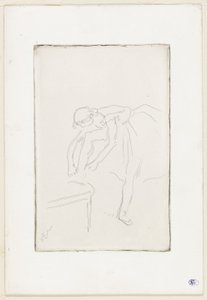 Dancer Putting on Her Shoe by Hilaire Germain Edgar Degas