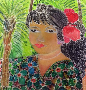 Lady with Hibiscus