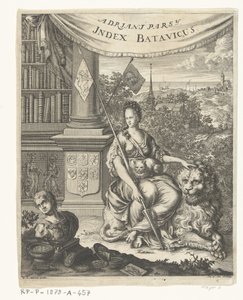 Title Page for Index Batavicus, or Name Roll of Batavian and Dutch Writers by Hillebrand van der Aa