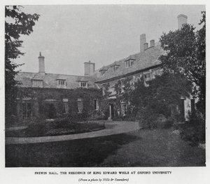 Frewin Hall, residence of King Edward VII while studying at Oxford University