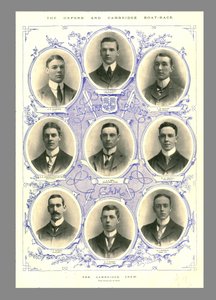 The Cambridge Crew, Oxford and Cambridge Boat Race, 1898 by Hills and Saunders