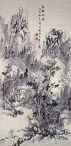 Spring Woods, Passing Rain by Hine Taizan