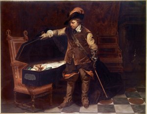 Oliver Cromwell Before the Coffin of Charles I by Hippolyte Delaroche