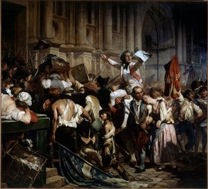 French Revolution: The Conquerors of the Bastille in Front of the Hotel de Ville of Paris in 1789