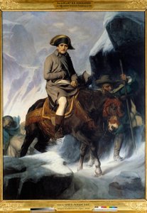 Portrait of Napoleon Bonaparte (1769-1821) crossing the Saint Bernard in 1800 - Painting by Paul Delaroche (1797-1856) 1848