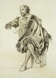 Study for the Portrait of Peter Paul Rubens (1577-1640) by Paul Delaroche