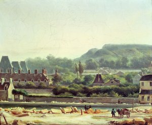 The Hopital Saint-Louis and the Buttes-Chaumont in 1830 by Hippolyte Adam