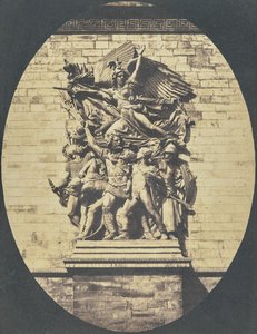 Detail of "The Departure of 1792 (or La Marseillaise)" by François Rude, Arc de Triomphe by Hippolyte Bayard